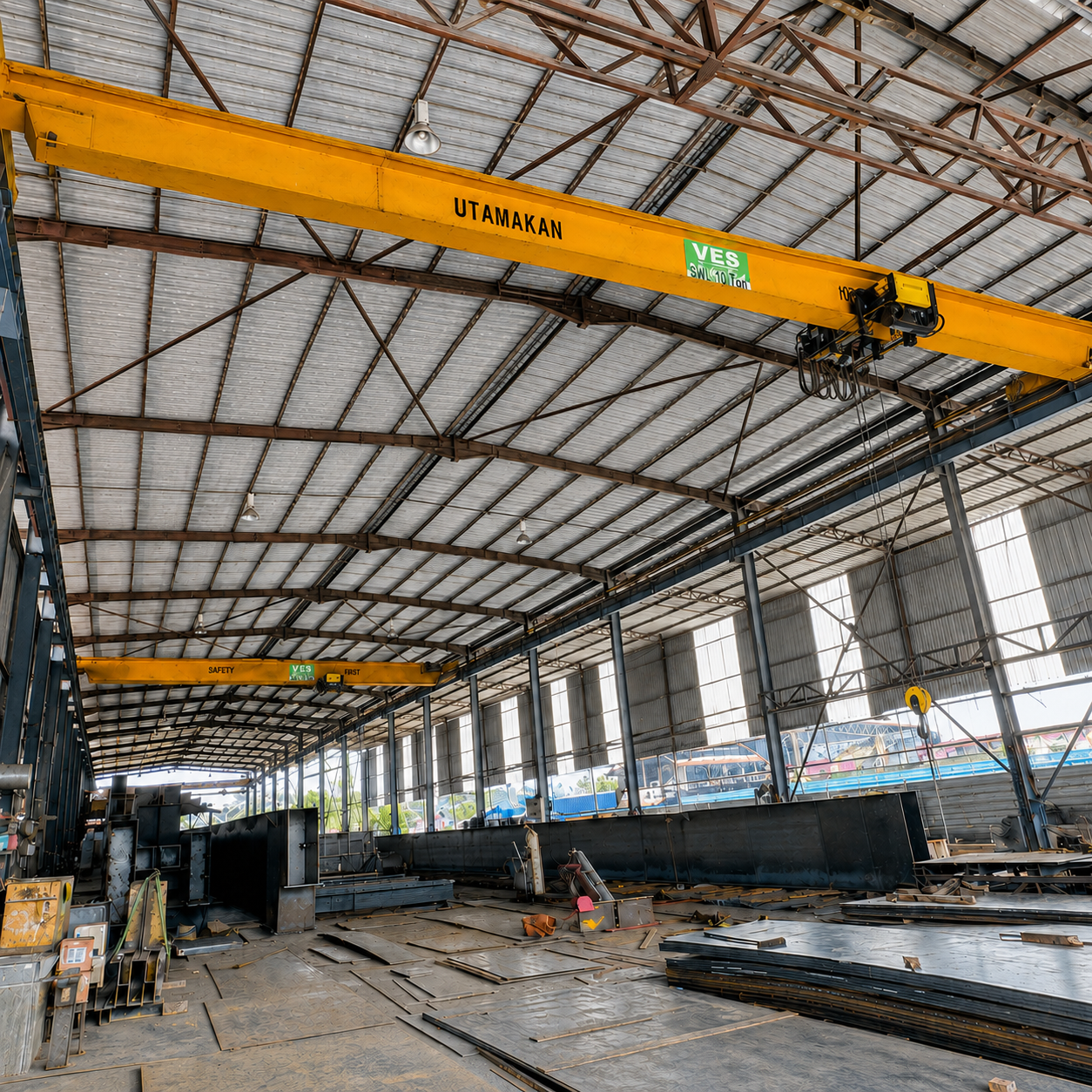 VES overhead crane installed in factory